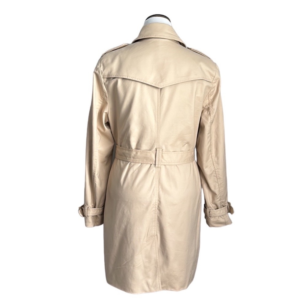 Tommy Hilfiger Women’s Solid Double-Breasted Trench Coat Tan Size XL - Picture 2 of 15